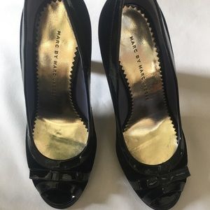 Marc Jacobs Velvet & Patent Leather Heels, fit 6.5